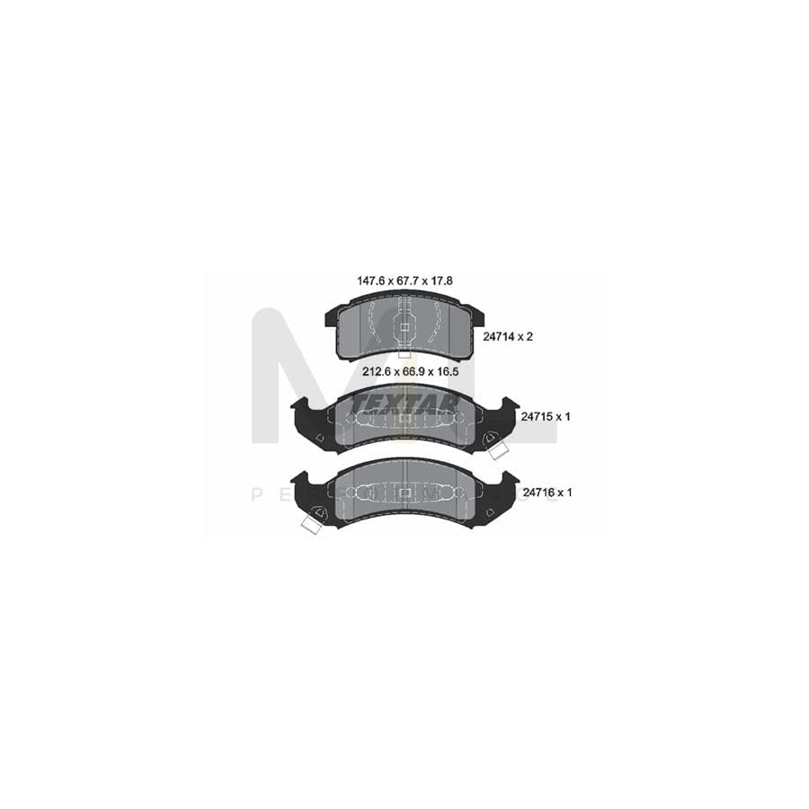 TEXTAR 2471401 Brake pad set with acoustic wear warning | ML Performance Car Parts
