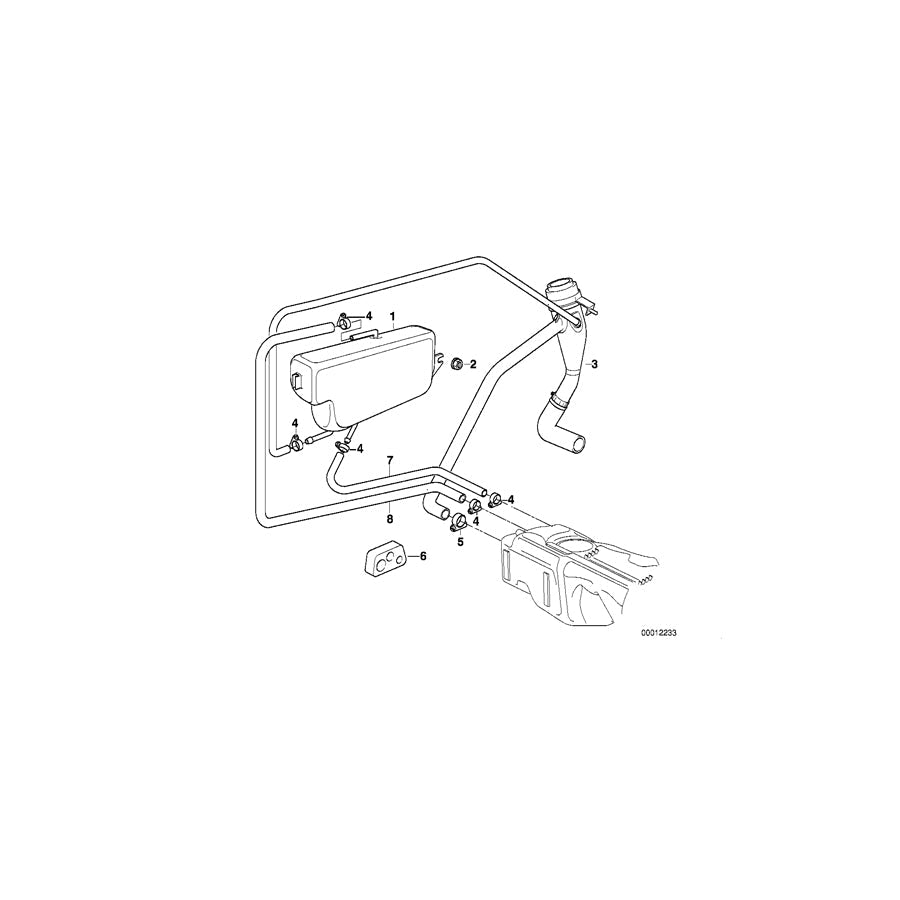 Genuine BMW 16131183988 E36 Vent Pipe D=6MM (Inc. 316i 1.9, 316i 1.6 & 316g) | ML Performance US Car Parts