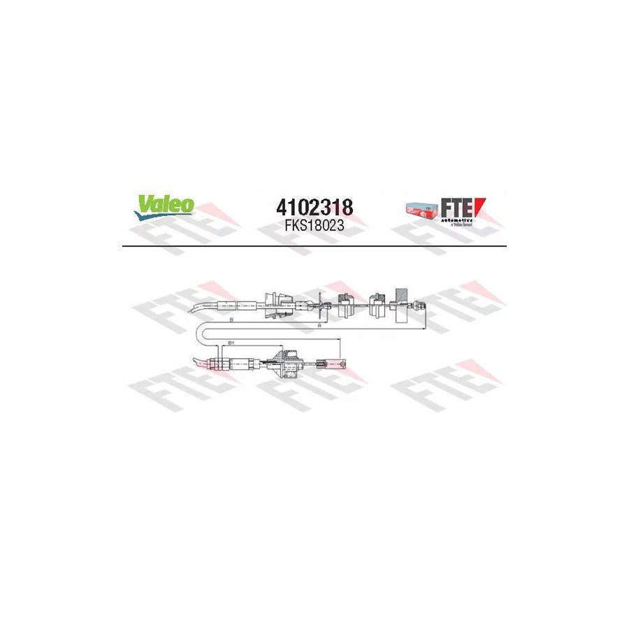 FTE 4102318 Clutch Cable for Peugeot 306