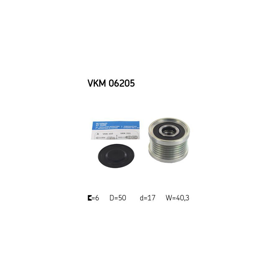 Skf Vkm 06205 Alternator Freewheel Clutch For Nissan X-Trail (T31) | ML Performance US Car Parts