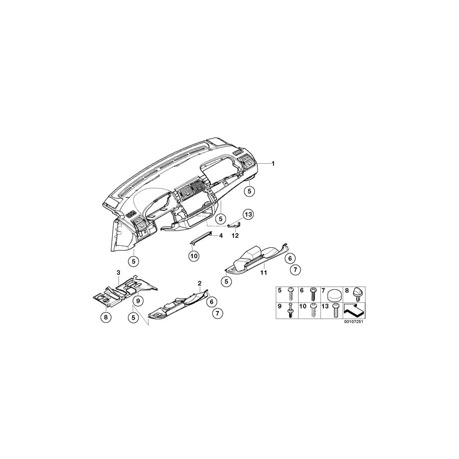 Genuine BMW 51457074993 E53 Covering Steering Column SCHWARZ (Inc. X5) | ML Performance US Car Parts