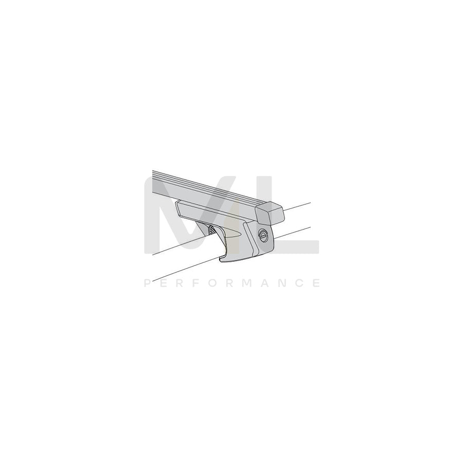 ATERA SIGNO, RT 048137 Roof bars for open roof rails, 137 cm, 100 kg, Steel