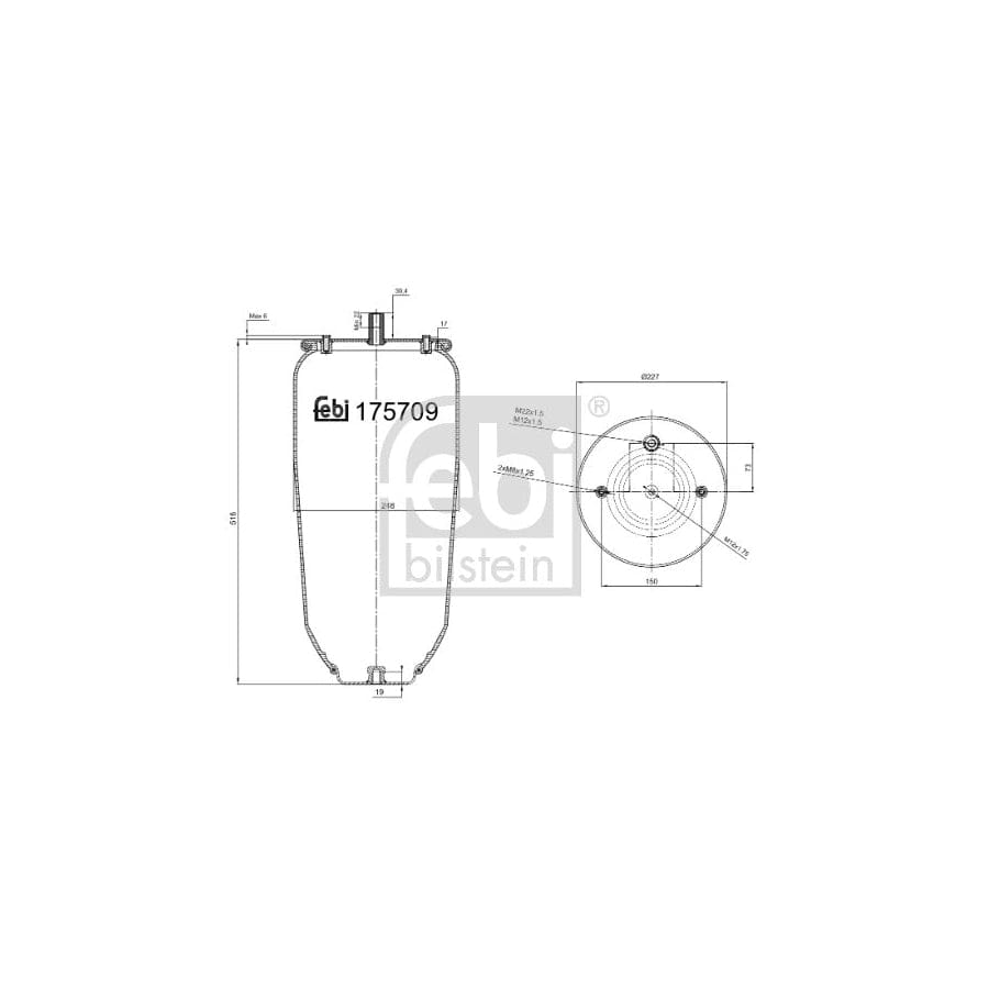 Febi Bilstein 175709 Boot, Air Suspension