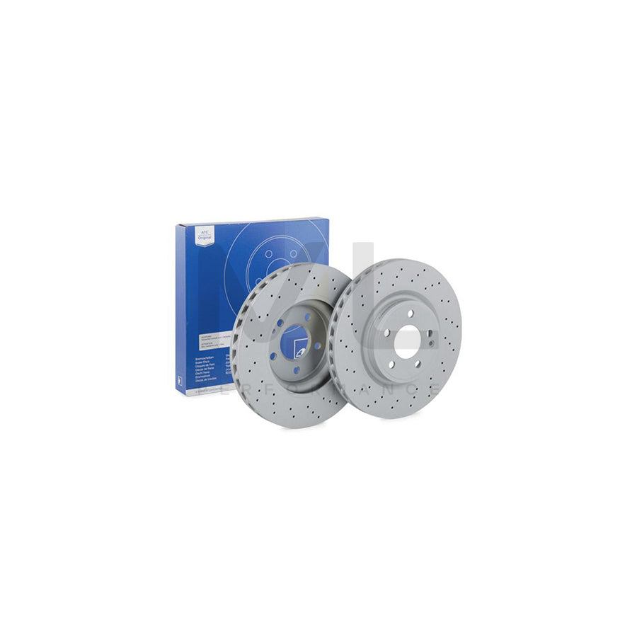 ATE 24.0130-0238.1 Brake Disc Perforated / Vented, Coated, Alloyed / High-carbon, with bolts/screws - 1 piece