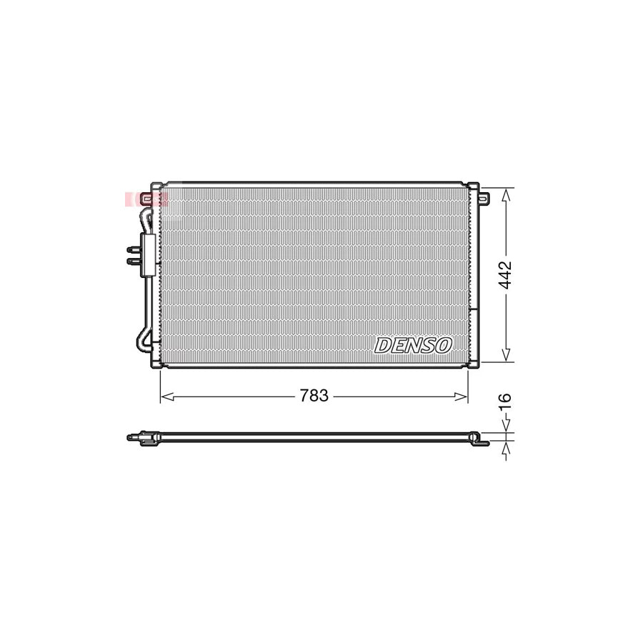 DENSO DCN06015 Air Conditioning Condenser for Chrysler Voyager