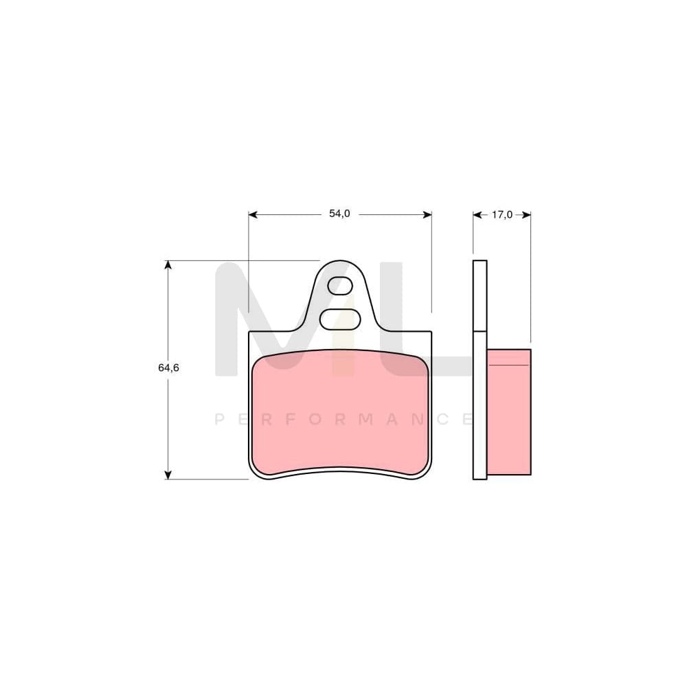 TRW Gdb263 Brake Pad Set Not Prepared For Wear Indicator | ML Performance Car Parts