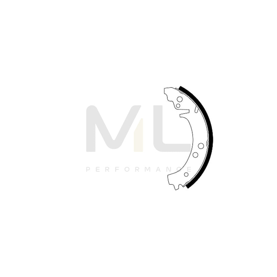 HELLA 8DB 355 000-161 Brake Shoe Set without handbrake lever