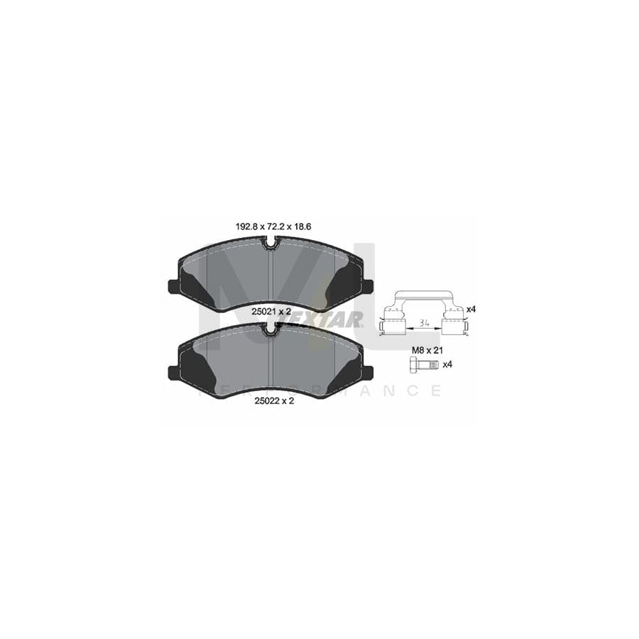 TEXTAR 2502101 Brake pad set for LAND ROVER Range Rover III (L322) prepared for wear indicator | ML Performance Car Parts