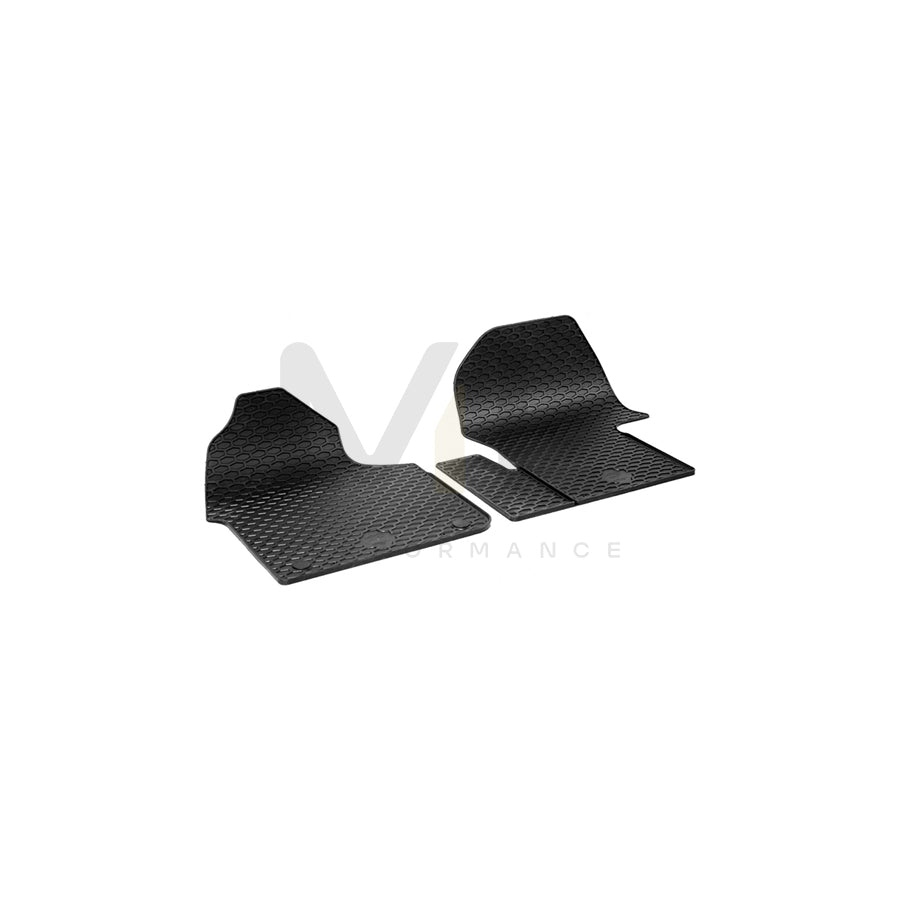 WALSER RubberLine 50837 Floor mat set Elastomer, Front, Black