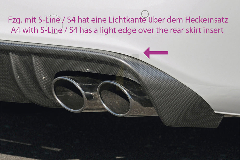 Rieger 00099071 Audi B8 B81 A4 Rear Diffuser 8 | ML Performance UK Car Parts