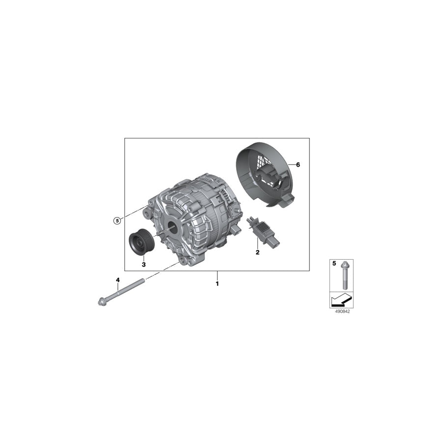 Genuine BMW 12318635480 G30 G06 G21 Voltage Regulator 180A (Inc. 520d ed, 525d & 640i) | ML Performance US Car Parts