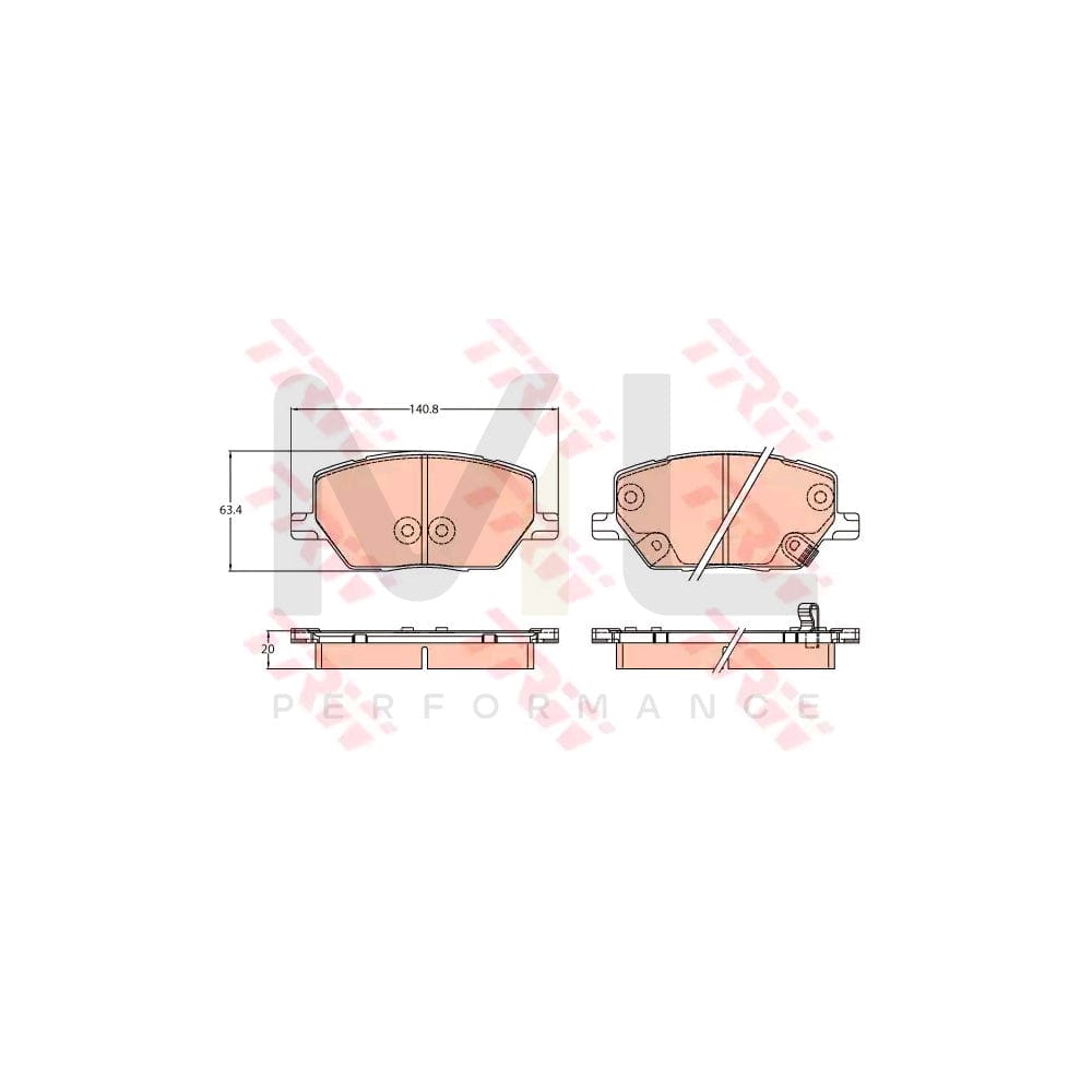 TRW Gdb3629 Brake Pad Set With Acoustic Wear Warning | ML Performance Car Parts