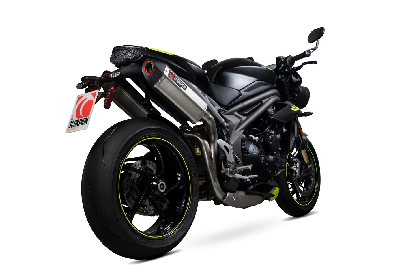 Scorpion RTR88SEO Triumph Speed Triple Serket Parallel Slip-On (Pair) - Brushed Stainless Steel Sleeve | ML Performance US US