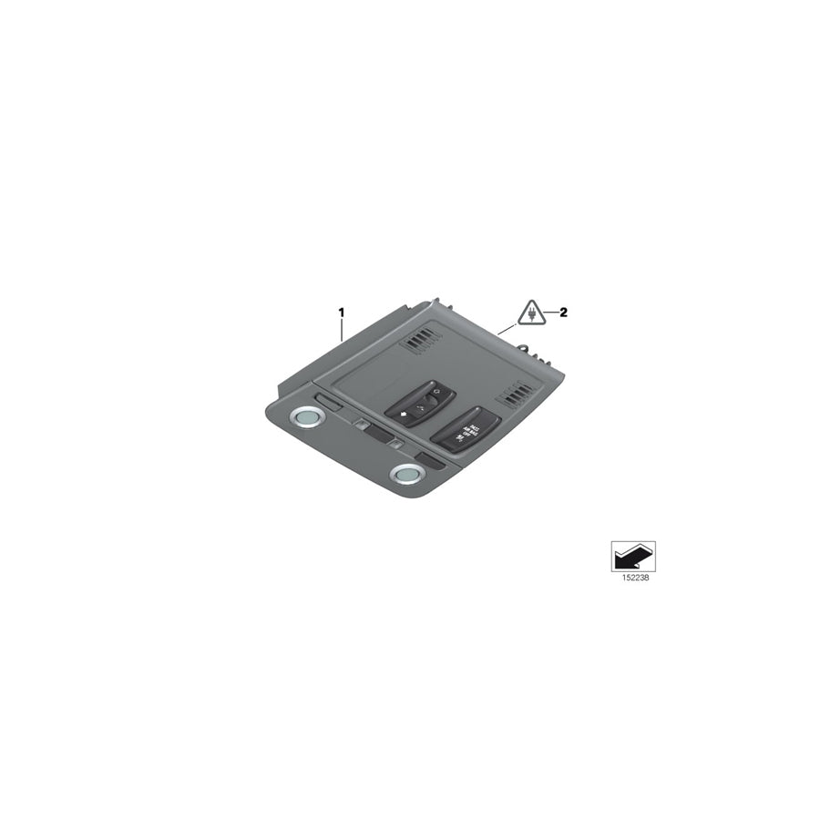 Genuine BMW 61319225944 E71 E70 E72 Switch Unit Roof GREIGE (Inc. X5 M50dX, X5 M & X5 35dX) | ML Performance US Car Parts