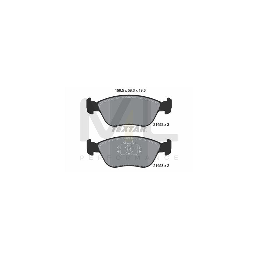 TEXTAR 2149201 Brake pad set not prepared for wear indicator | ML Performance Car Parts