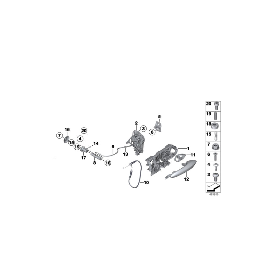 Genuine BMW 51218424937 Door Handle Front Left (Inc. M6 GT3) | ML Performance US Car Parts