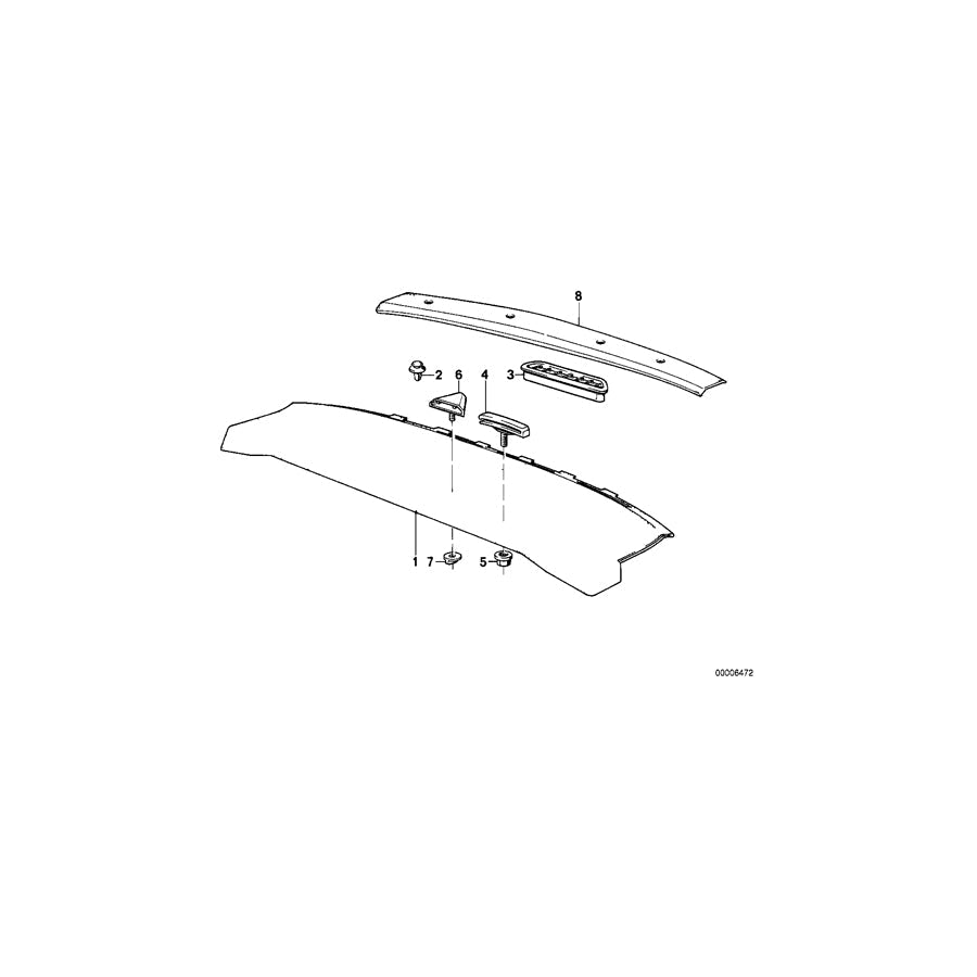 Genuine BMW 51461971975 E30 Rear Window Shelf NATUR (Inc. 325ix, 325i & 325e) | ML Performance US Car Parts