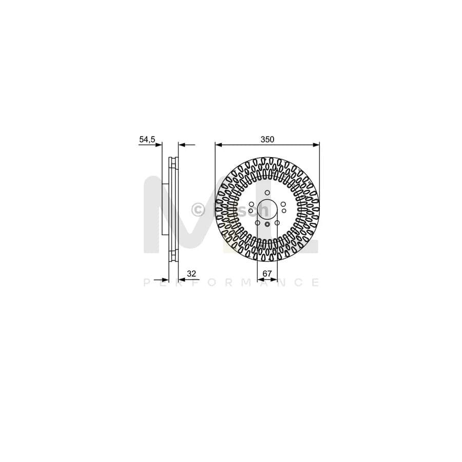 BOSCH 0 986 479 D09 Brake Disc Perforated, Vented, Coated, High-carbon, with bolts/screws | ML Performance Car Parts