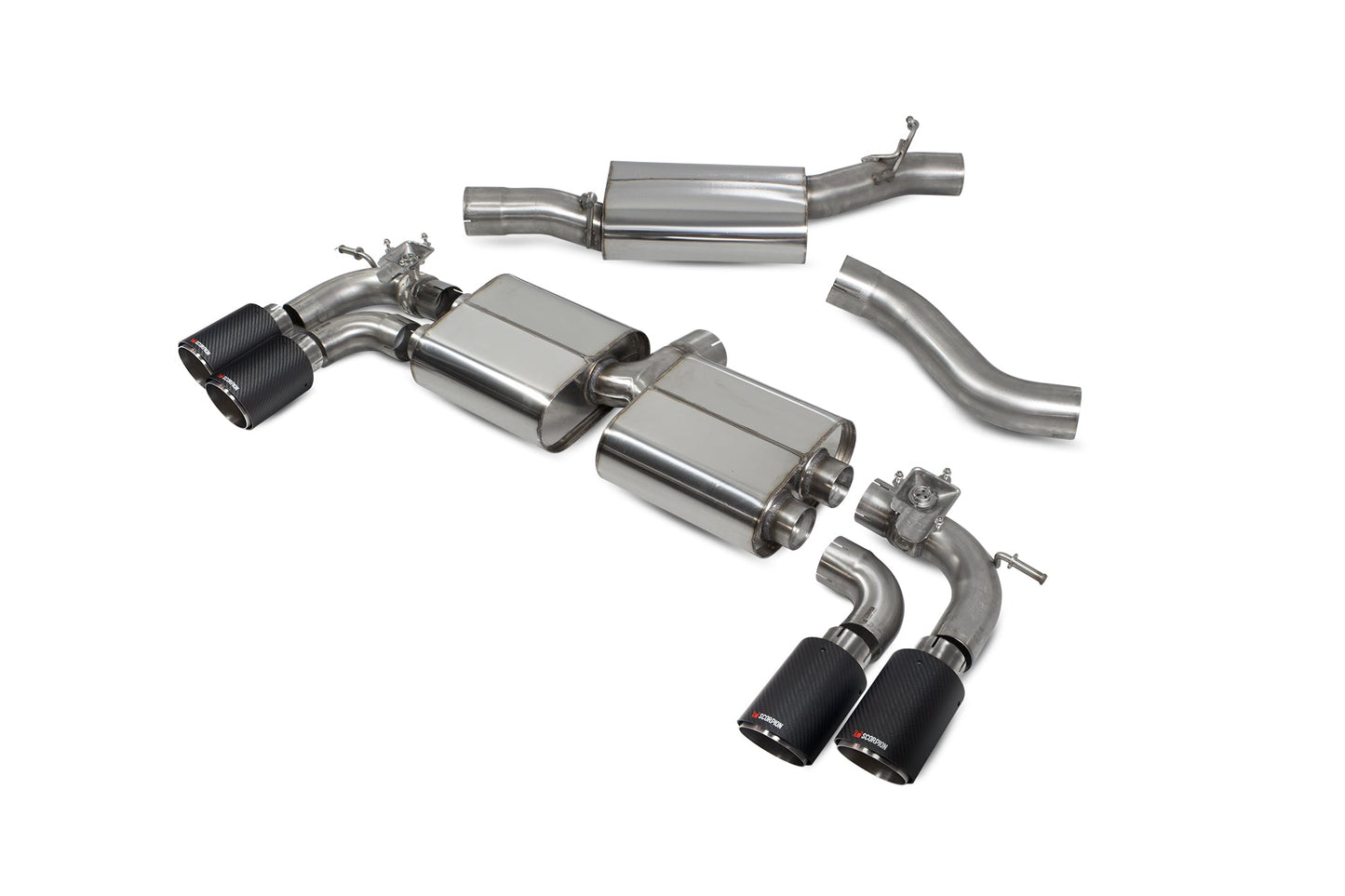 Scorpion SVW054CF VW Golf R MK7.5 Resonated Cat/Gpf Back System & Electronic Valves | ML Performance US US