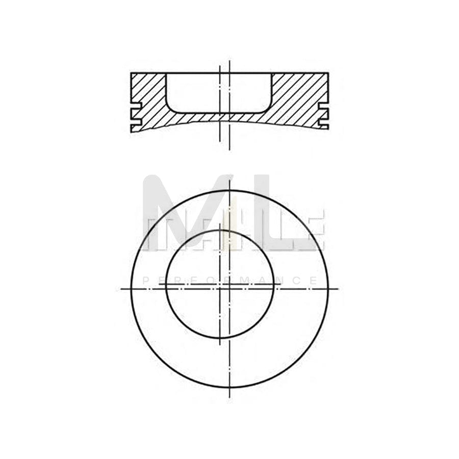 MAHLE ORIGINAL 008 49 01 Piston for FIAT Croma I Hatchback (154) 83,2 mm, with piston rings, with piston ring carrier | ML Performance Car Parts