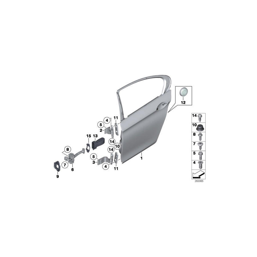 Genuine BMW 51227185637 F11 F10 Cover, Door Brake, Rear (Inc. 528i, 528iX & M5) | ML Performance US Car Parts