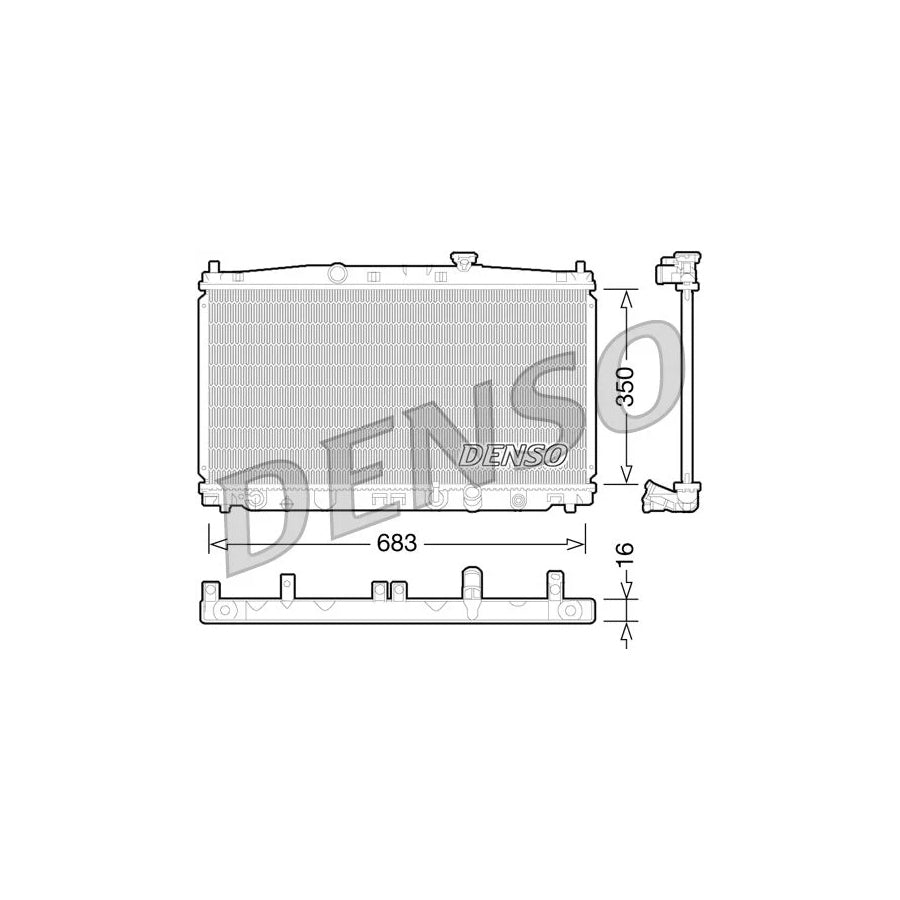 DENSO DRM40032 Engine Radiator for Honda Insight II Hatchback (Ze)