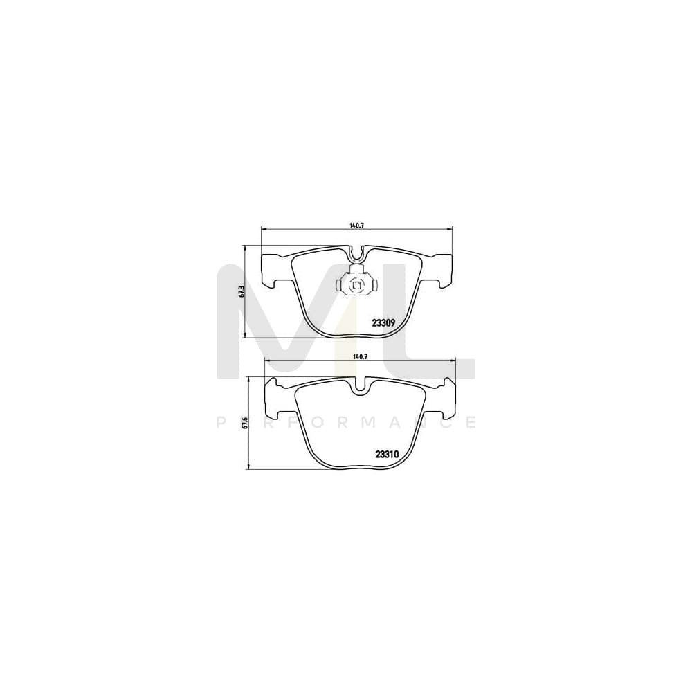 Brembo P 05 001 Brake Pad Set Prepared For Wear Indicator | ML Performance Car Parts