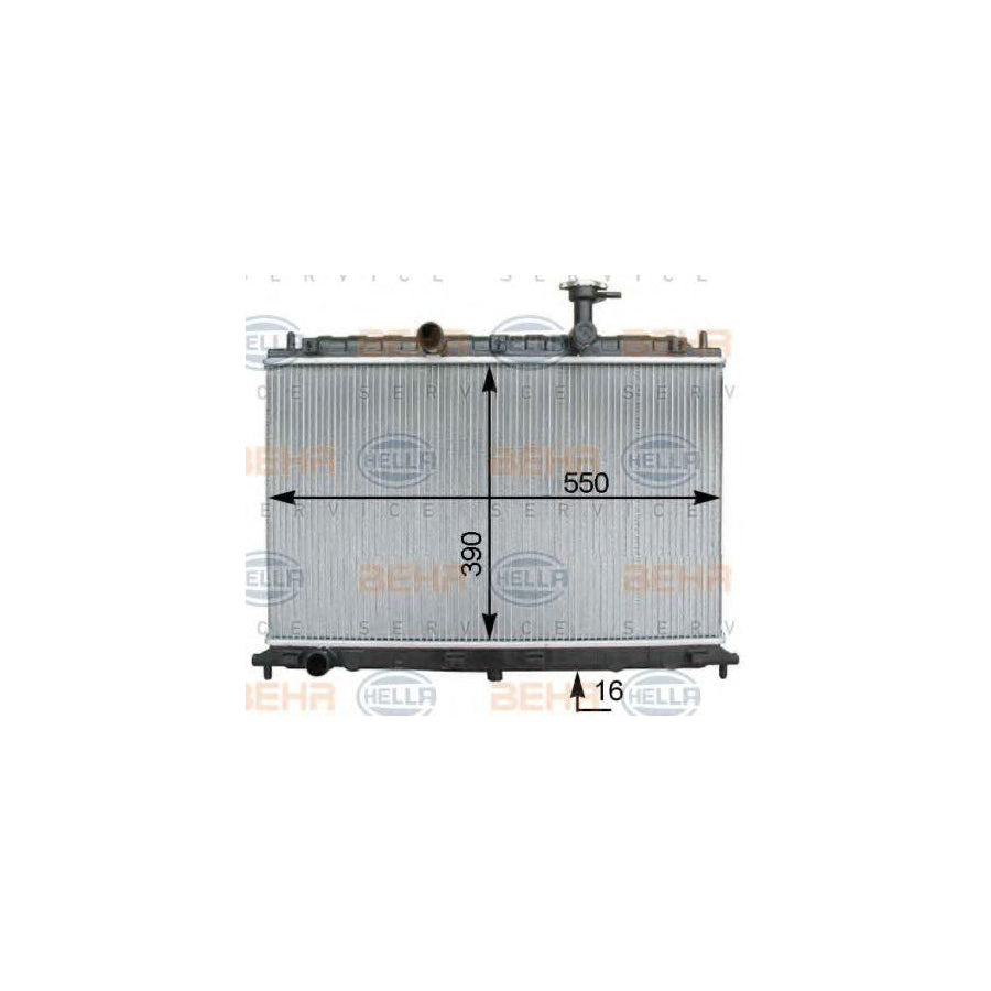 Hella 8MK 376 762-441 Engine Radiator For Kia Rio