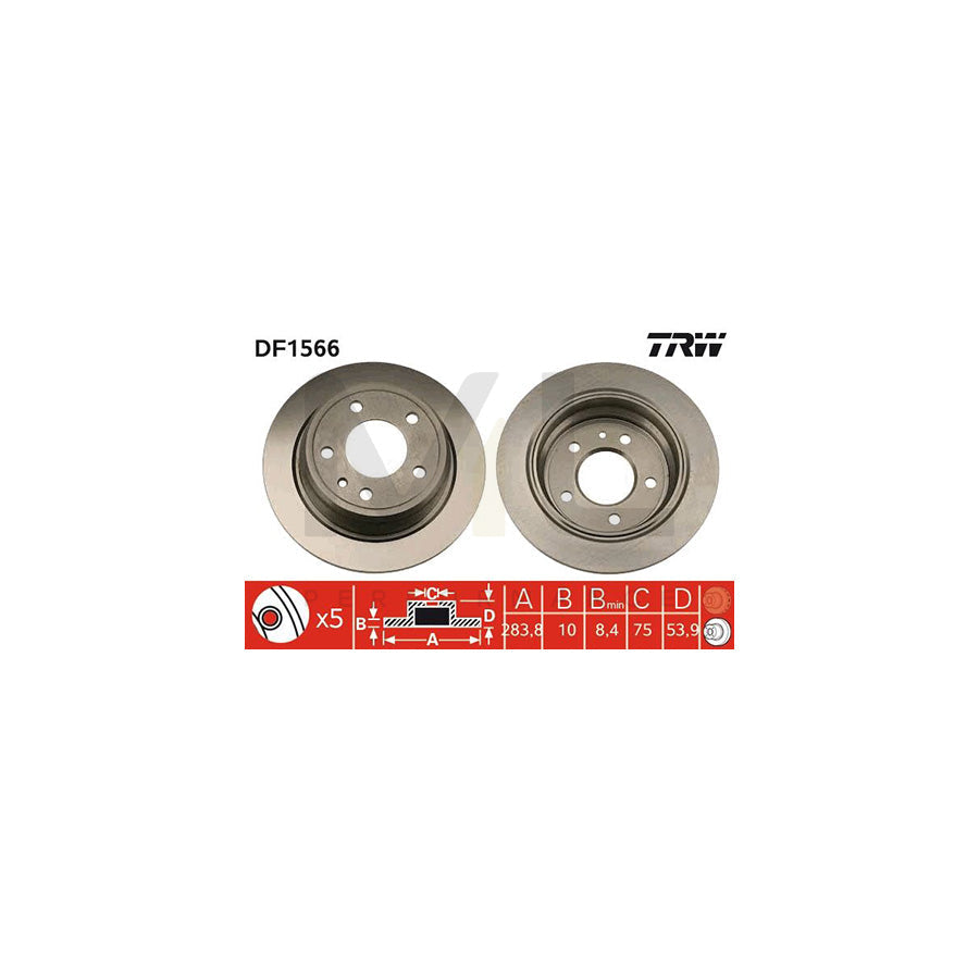 TRW DF1566 Brake Disc Solid | ML Performance Car Parts