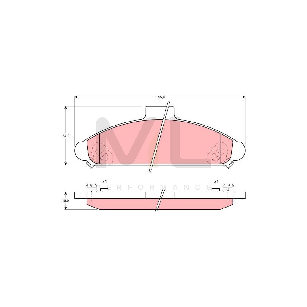 TRW Gdb1136 Brake Pad Set For Hyundai S-Coupé (Slc) With Acoustic Wear Warning | ML Performance Car Parts