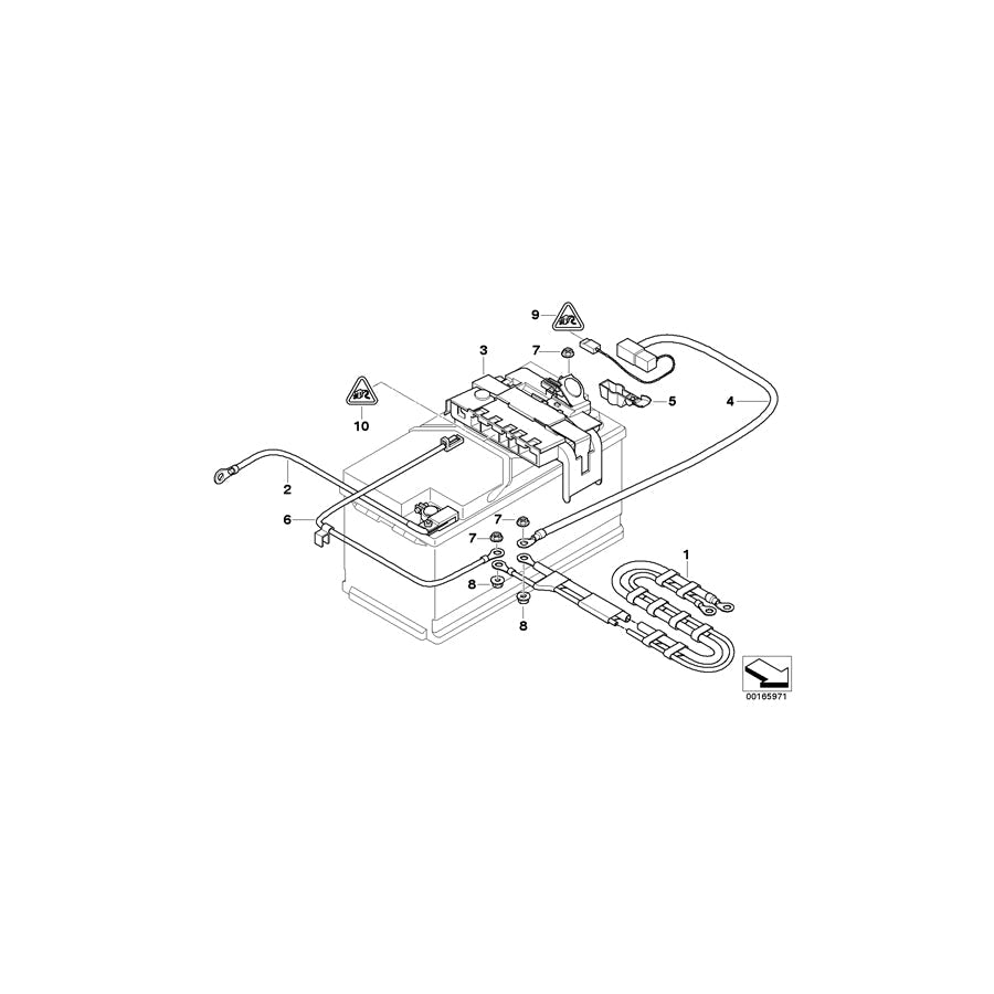 Genuine BMW 61127618677 E84 E87 Battery Cable, Negative, Ibs (Inc. X1 18d, X1 18dX & Drophead) | ML Performance US