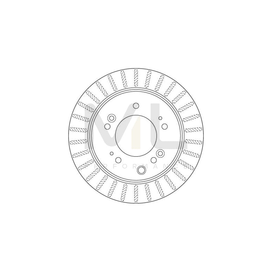 TRW DF6191S Brake Disc for KIA Sorento I (JC) Vented, Painted | ML Performance Car Parts