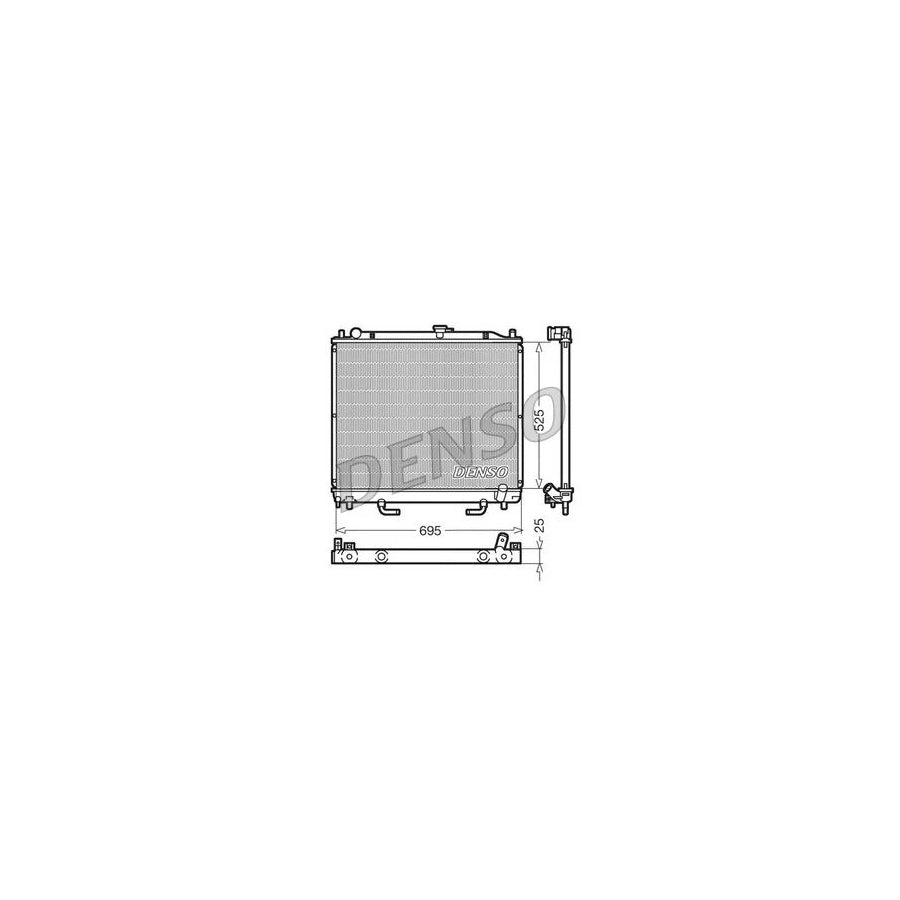 DENSO DRM45015 Engine Radiator for Mitsubishi Pajero / Shogun