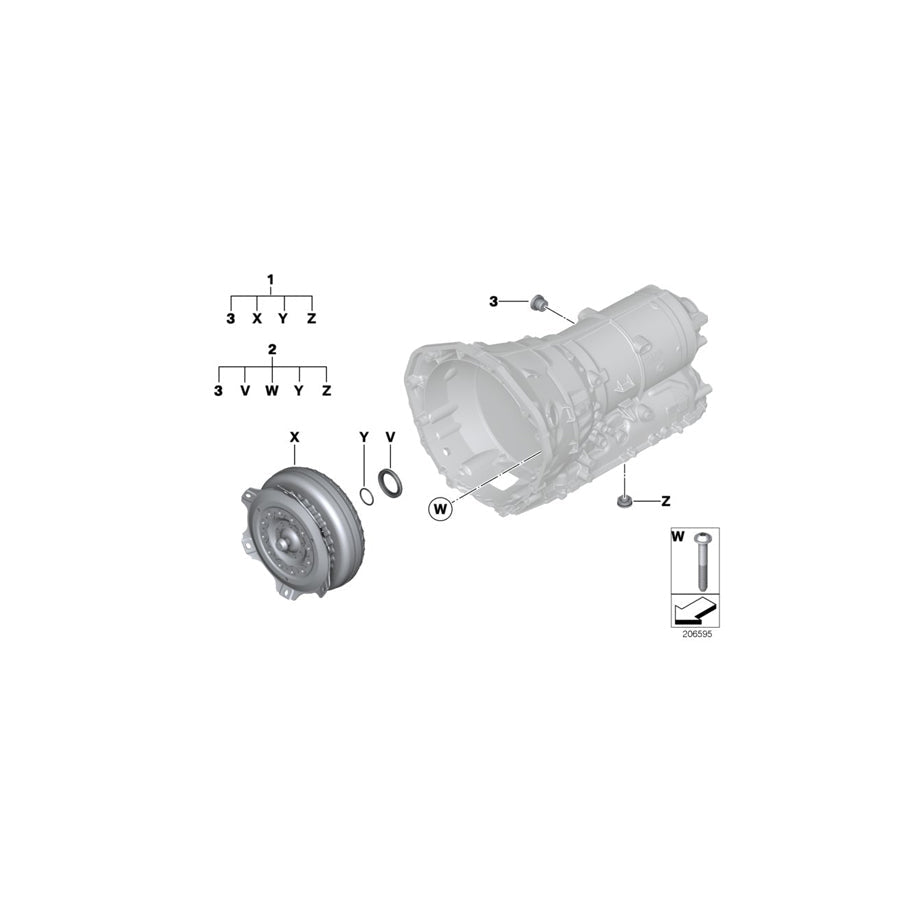 Genuine BMW 24408632182 F23 F10 F25 Repair Kit For Torque Converter GA8HP45 (Inc. 528iX, 220i & X3 18i) | ML Performance US Car Parts