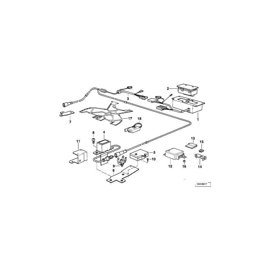 Genuine BMW 61128350076 E34 E32 Wiring Airbag Front Sensor (Inc. 525ix, 735i & 750iLS) | ML Performance US Car Parts