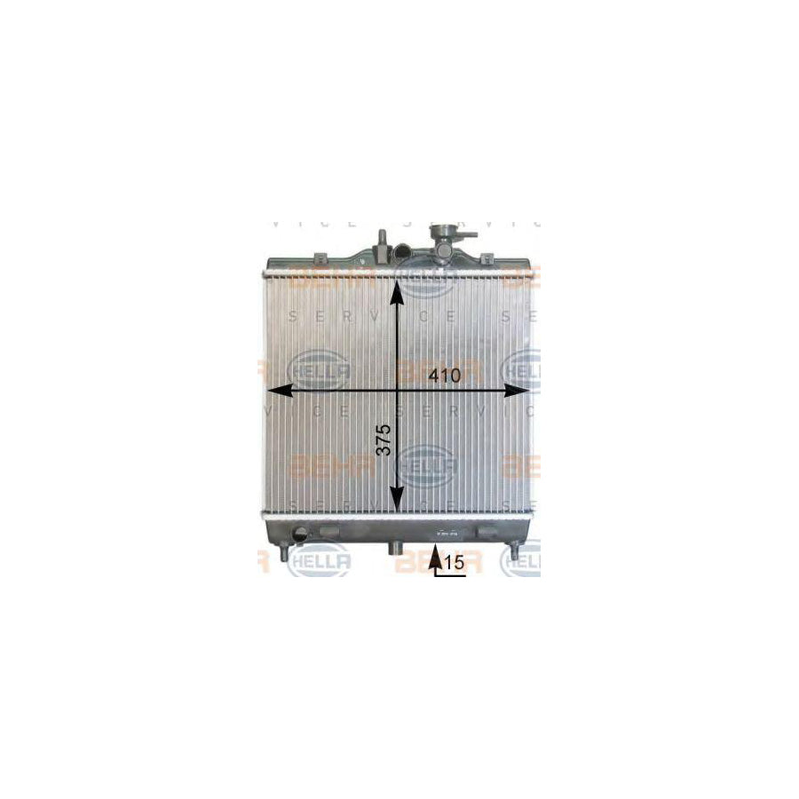 Hella 8MK 376 762-401 Engine Radiator For Kia Picanto I (SA)