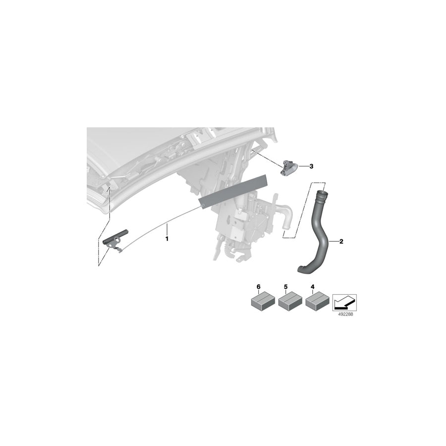 Genuine BMW 54349498367 I15 Left Tension Rope (Inc. i8) | ML Performance US Car Parts
