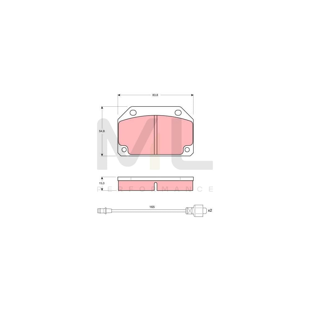 TRW Gdb241 Brake Pad Set For Talbot Horizon Hatchback Incl. Wear Warning Contact | ML Performance Car Parts