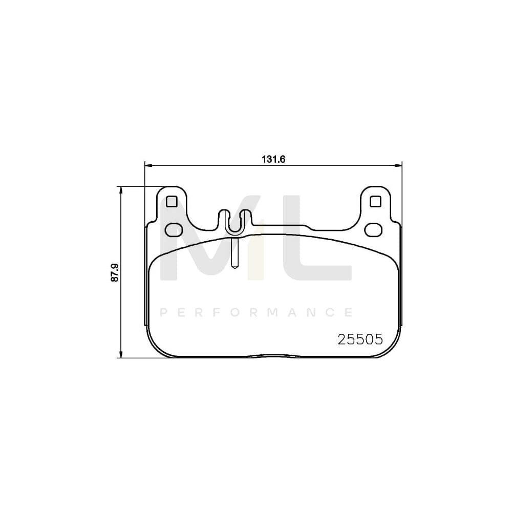 Hella 8DB 355 021-941 Brake Pad Set Suitable For Mercedes-Benz S-Class Saloon (W222, V222, X222) Prepared For Wear Indicator