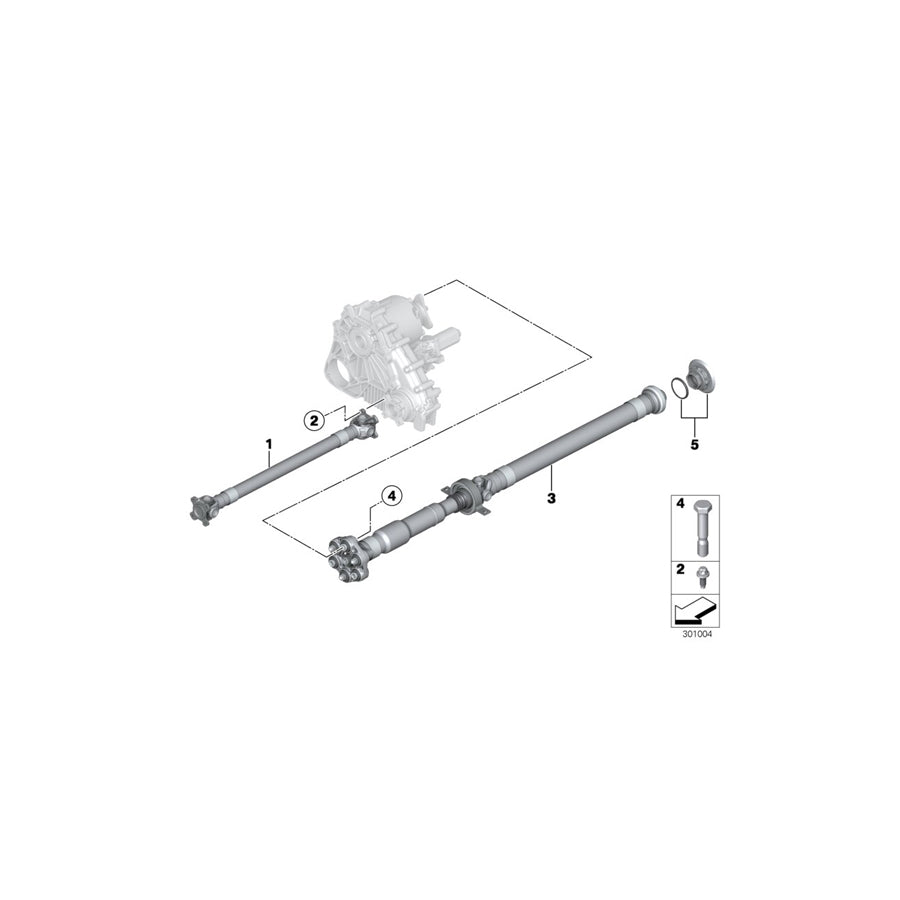 Genuine BMW 26108676284 F31 F30 F32 Drive Shaft L=1312mm (Inc. 330dX, 430dX & 335dX) | ML Performance US Car Parts
