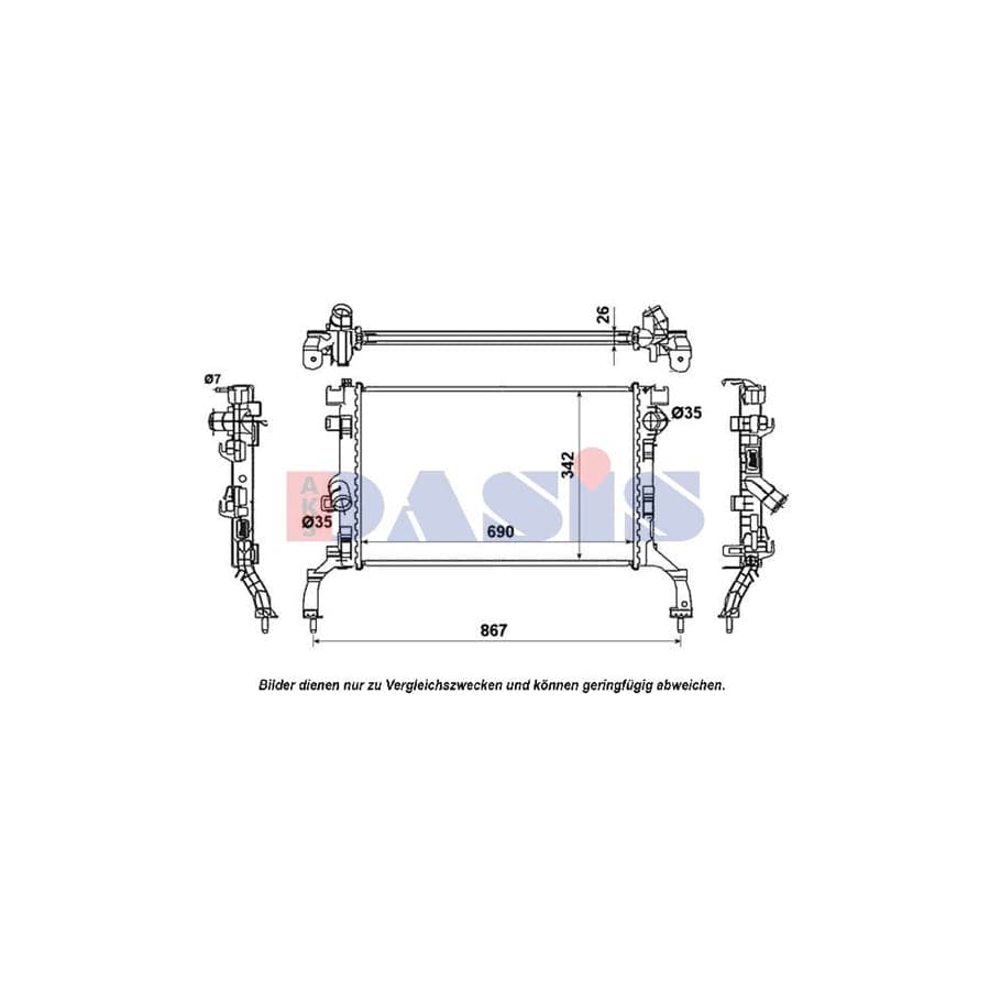 AKS Dasis 180023N Engine Radiator