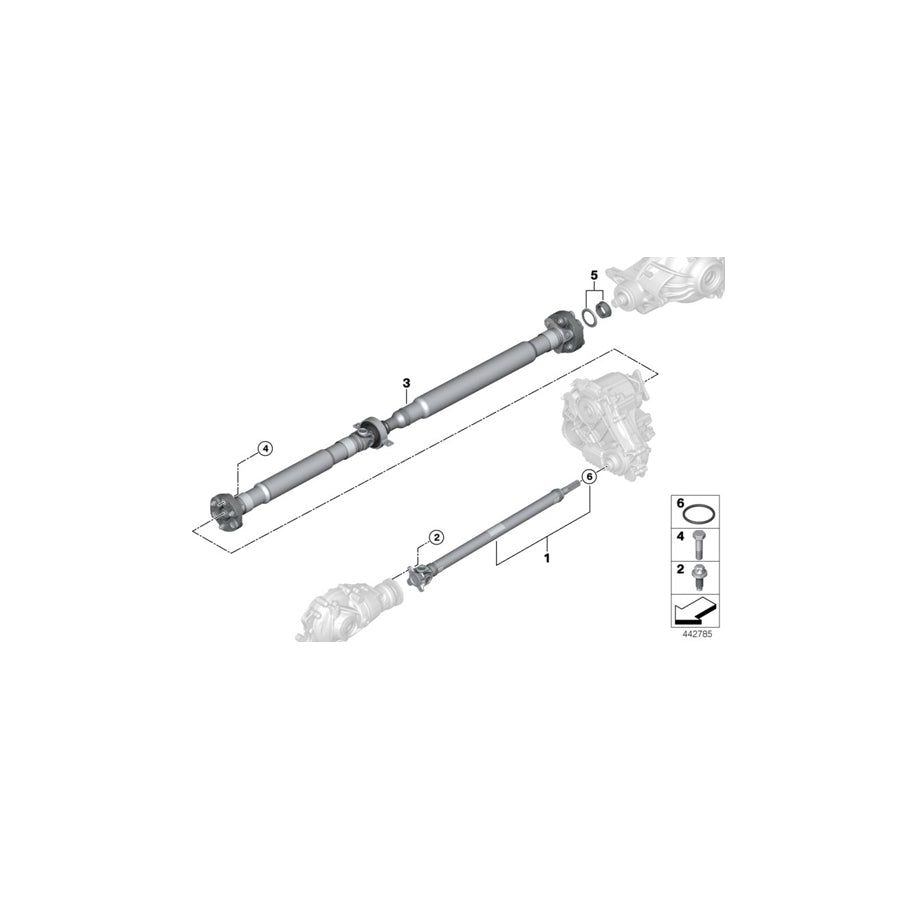 Genuine BMW 26108487413 G07 Drive Shaft Automatic Transmission L=1562mm (Inc. X7 40iX) | ML Performance US Car Parts