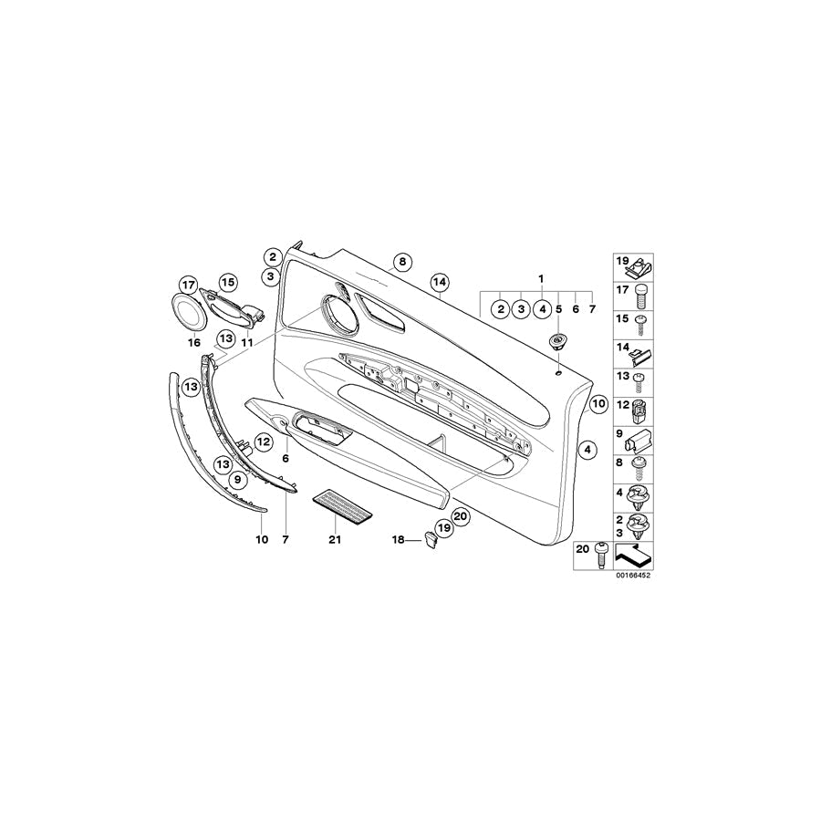 Genuine BMW 51416962104 E82 E87 E88 Trim, Int Dr Handle, Bright Titan, Right (Inc. 118d, 125i & 116i 1.6) | ML Performance US Car Parts