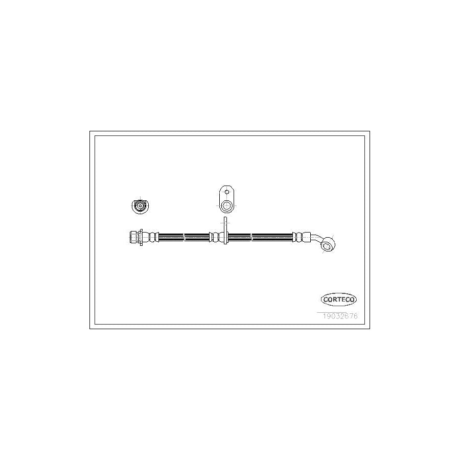 Corteco 19032676 Brake Hose for Honda Prelude IV (Bb)