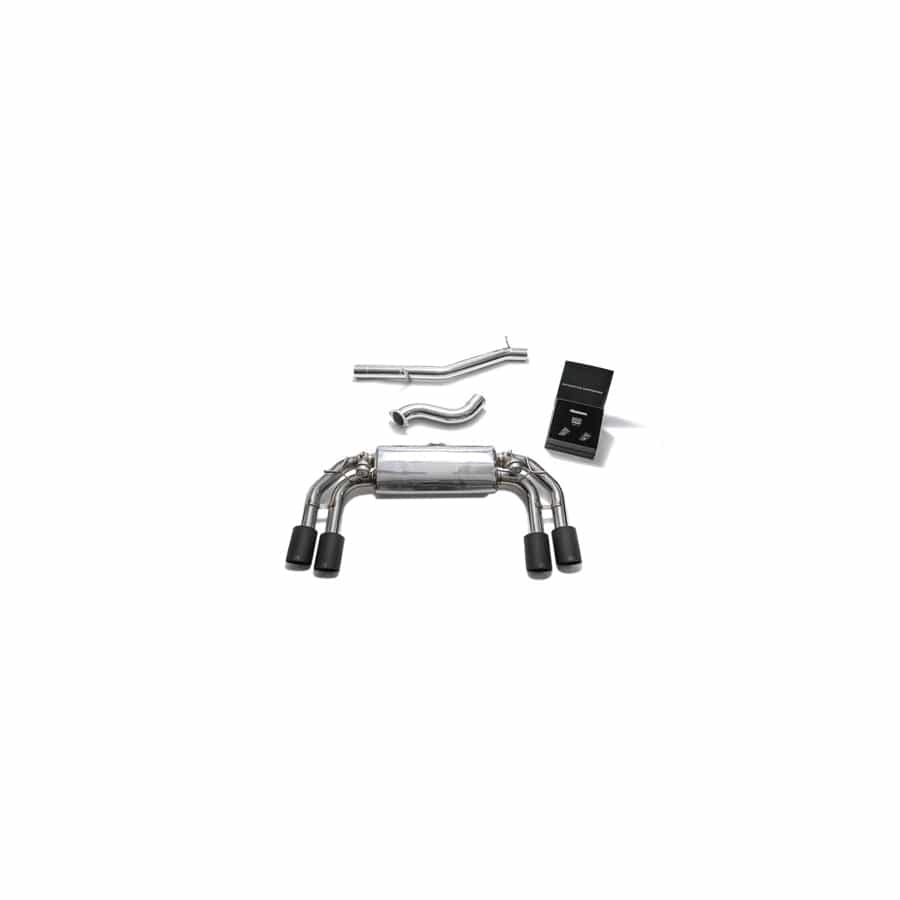 Armytrix VW7R2-QS38M Valvetronic Exhaust System Volkswagen Golf R MK7.5 2016-2019 with Quad Matte Black 4"