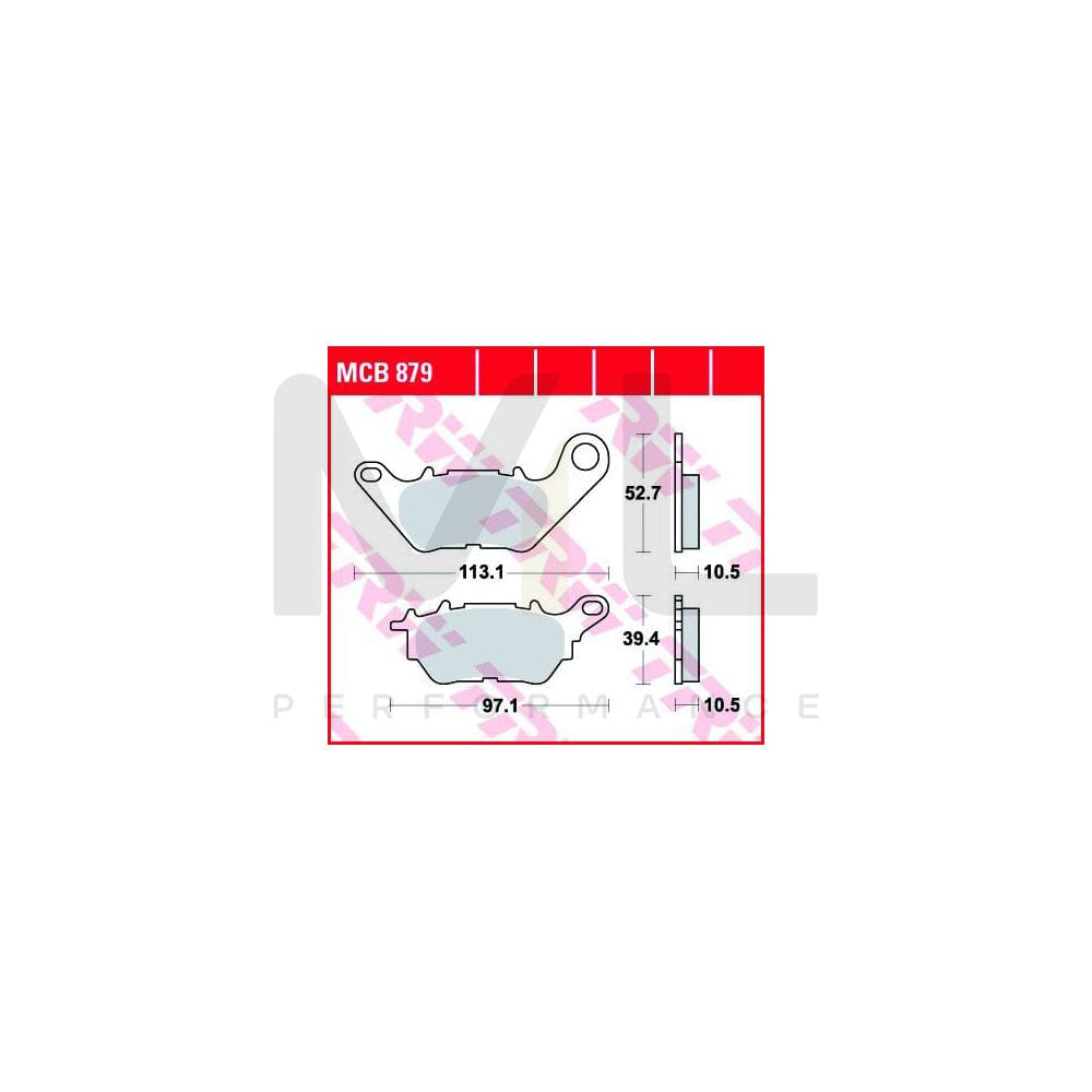 TRW Mcb879 Brake Pad Set Organic Allround | ML Performance Car Parts