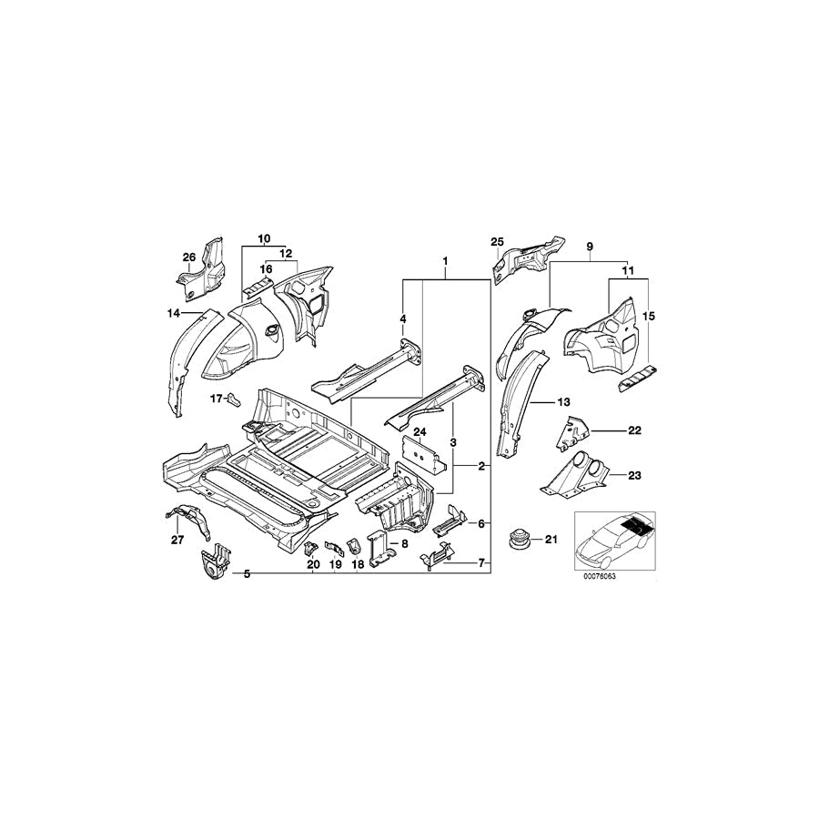 Genuine BMW 41112491301 E36 Brake Pipe Bracket (Inc. & Z3 M) | ML Performance US Car Parts