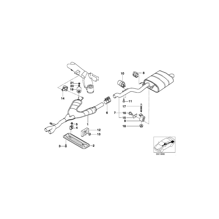 Genuine BMW 18211432643 E39 Stud Bolt M8X87 (Inc. 523i, 528i & 520i) | ML Performance US Car Parts