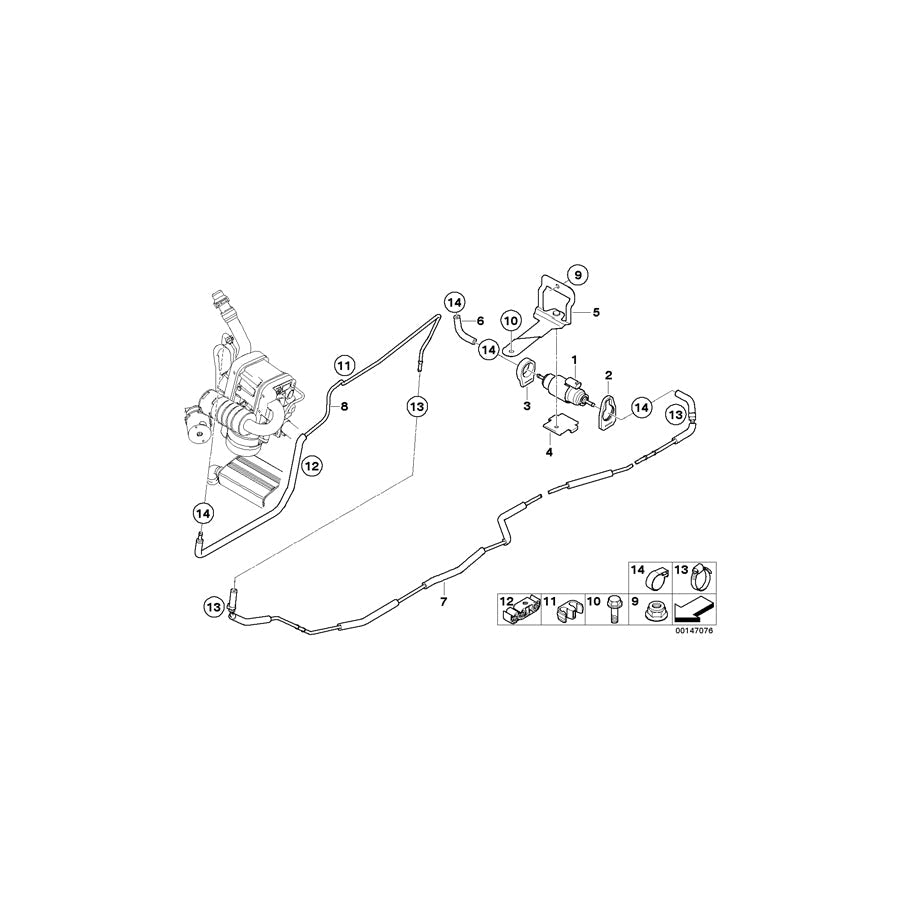 Genuine BMW 34306751993 Drophead Coupé E91 Brake Pipe Bracket (Inc. 330xd, Drophead & 330i) | ML Performance US Car Parts