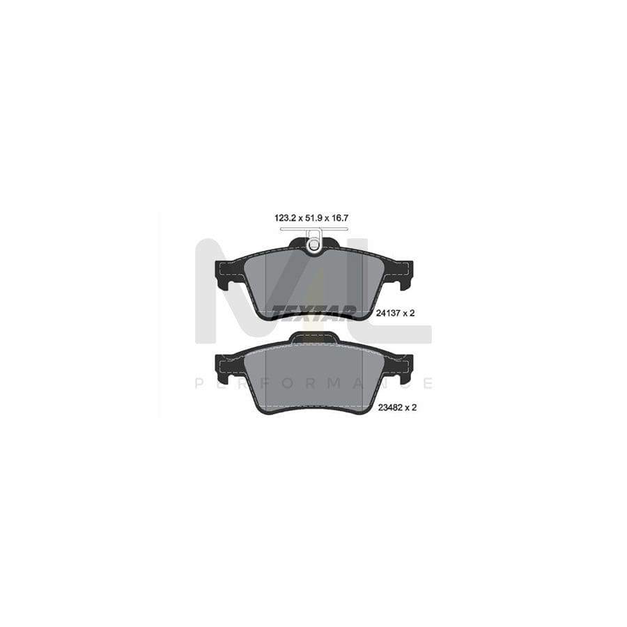 TEXTAR 2413781 Brake pad set epad, prepared for wear indicator | ML Performance Car Parts